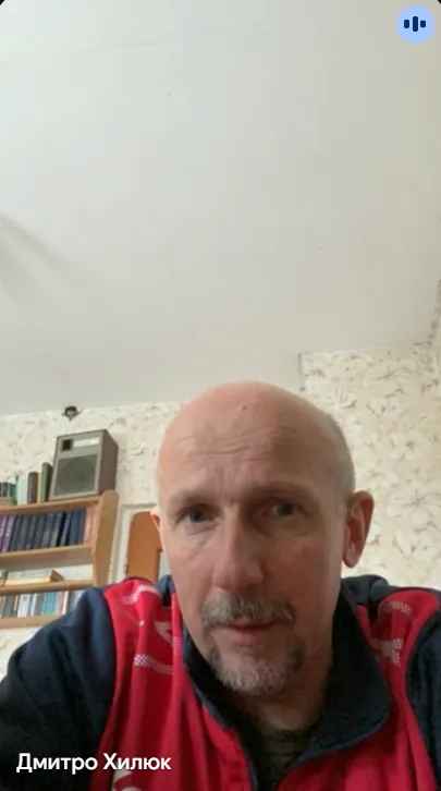Дмитро Хилюк під час інтерв’ю