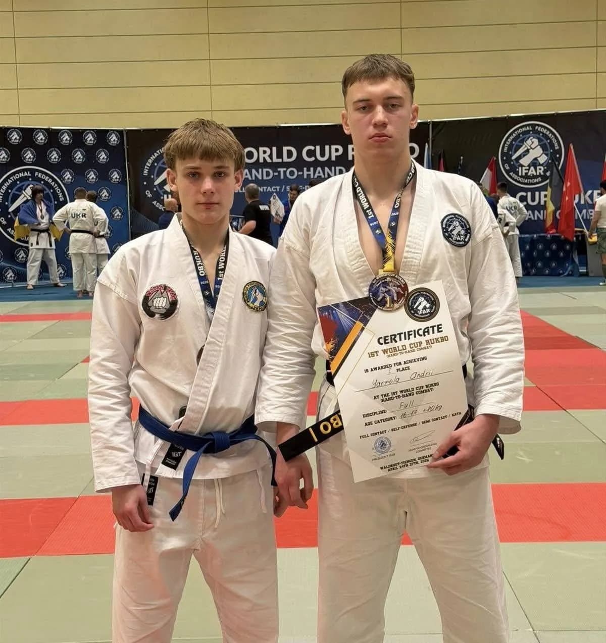 Андрій Ярмола — переможець I Кубка світу з рукопашного бою (Hand-to-Hand Combat), Вальдсхут-Тінген, Німеччина, квітень 2026.